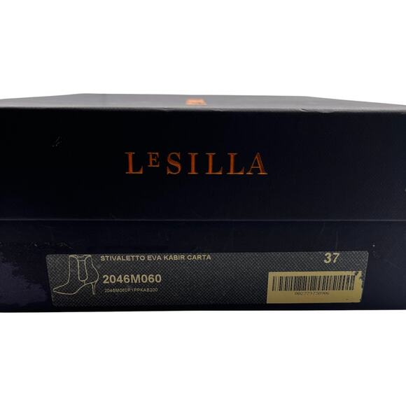 Le Silla Patent Leather Pointed Toe Stiletto Heel Ankle Boots White Size 37/7 - Picture 10 of 11